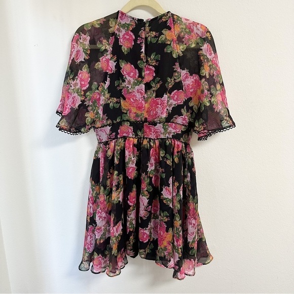 Keepsake the label black floral flowy mini dress - Picture 5 of 6